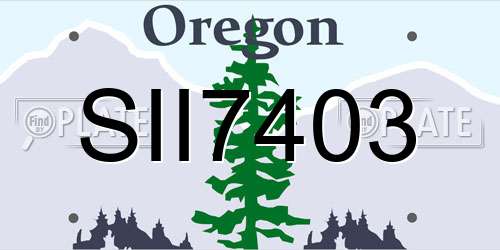SII7403 Oregon License Plate