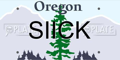SIICK Oregon License Plate