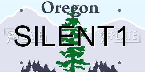 SILENT1 Oregon License Plate