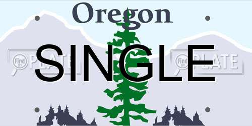 SINGLE Oregon License Plate