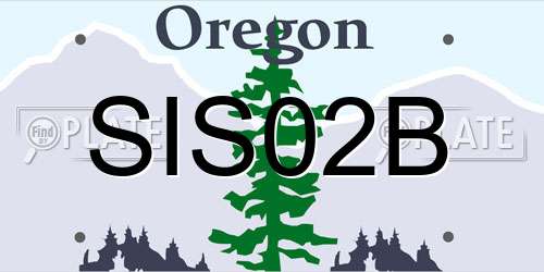 SIS02B Oregon License Plate