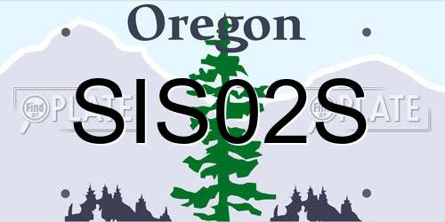 SIS02S Oregon License Plate