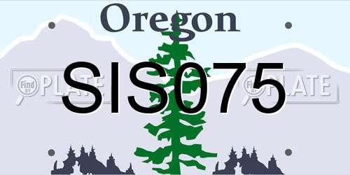SIS075 Oregon License Plate