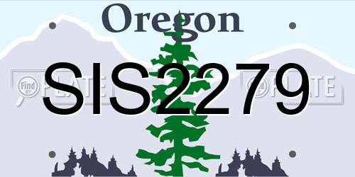 SIS2279 Oregon License Plate