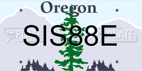 SIS88E Oregon License Plate