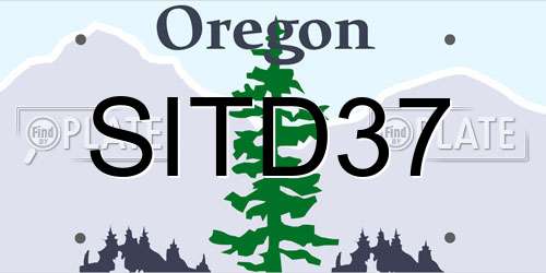 SITD37 Oregon License Plate
