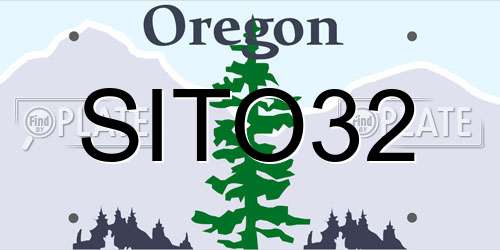 SITO32 Oregon License Plate