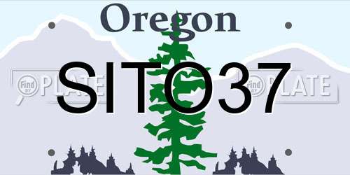 SITO37 Oregon License Plate