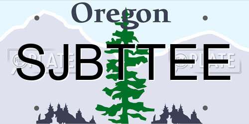 SJBTTEE Oregon License Plate