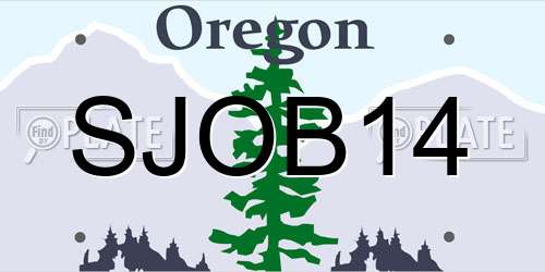 SJOB14 Oregon License Plate