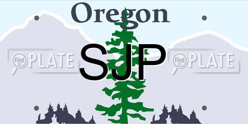 SJP Oregon License Plate