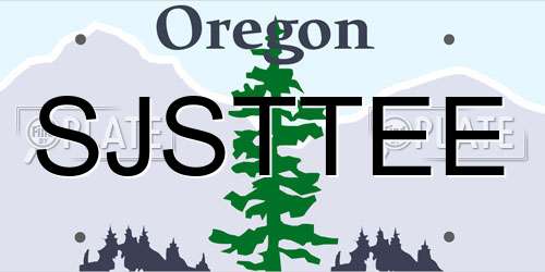 SJSTTEE Oregon License Plate