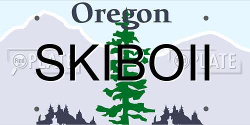 SKIBOII Oregon License Plate
