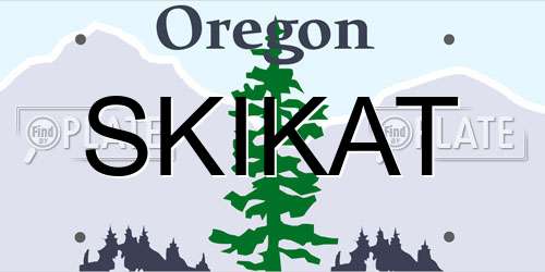 SKIKAT Oregon License Plate