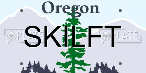 SKILFT Oregon License Plate