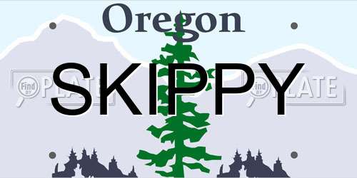 SKIPPY Oregon License Plate