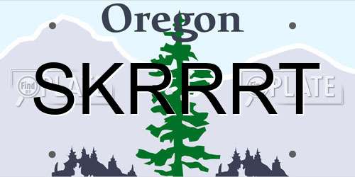 SKRRRT Oregon License Plate