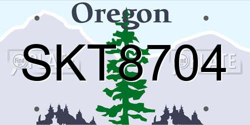 SKT8704 Oregon License Plate