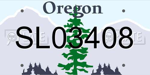 SL03408 Oregon License Plate