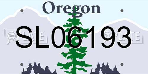 SL06193 Oregon License Plate
