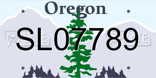 SL07789 Oregon License Plate