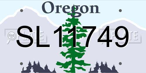 SL11749 Oregon License Plate