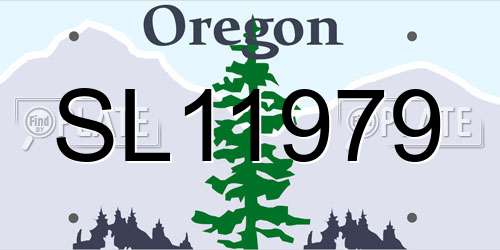 SL11979 Oregon License Plate