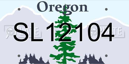 SL12104 Oregon License Plate