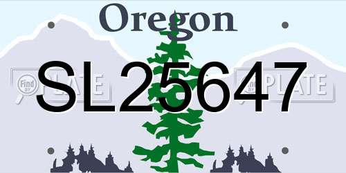 SL25647 Oregon License Plate