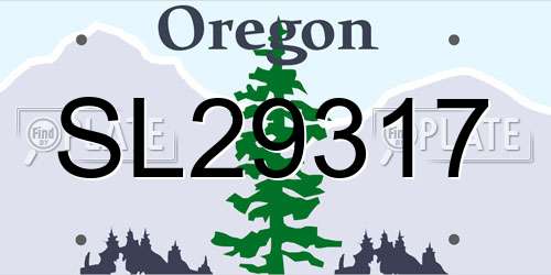 SL29317 Oregon License Plate