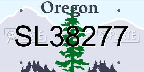 SL38277 Oregon License Plate