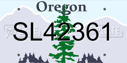 SL42361 Oregon License Plate