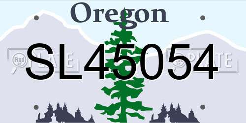 SL45054 Oregon License Plate