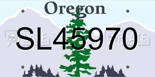 SL45970 Oregon License Plate