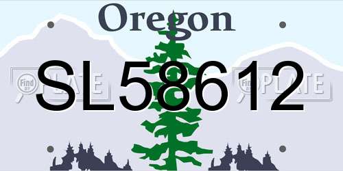 SL58612 Oregon License Plate