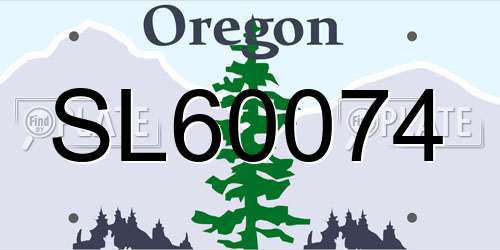 SL60074 Oregon License Plate
