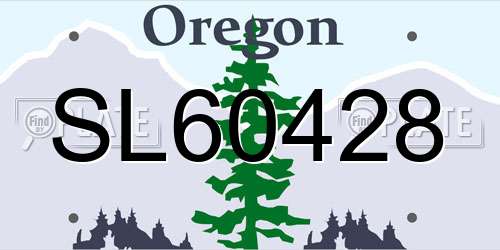SL60428 Oregon License Plate