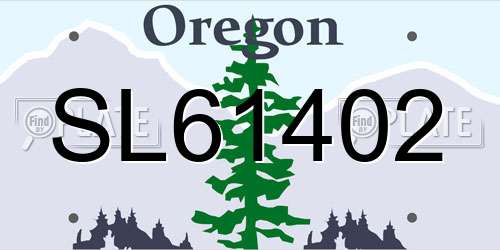 SL61402 Oregon License Plate