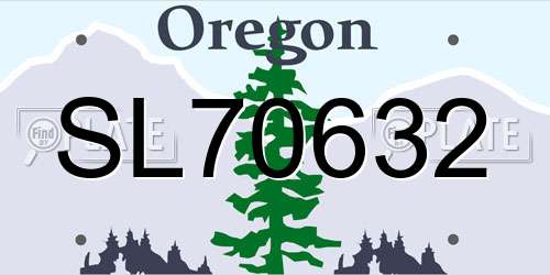 SL70632 Oregon License Plate