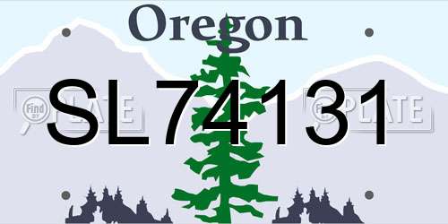 SL74131 Oregon License Plate