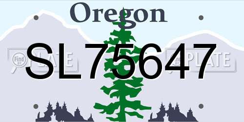 SL75647 Oregon License Plate