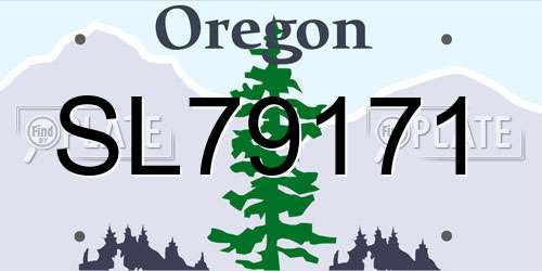 SL79171 Oregon License Plate
