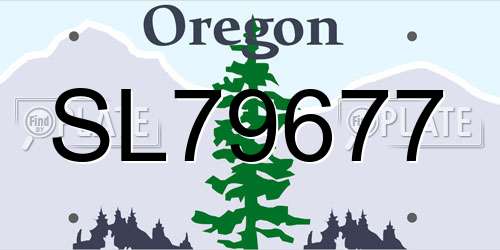 SL79677 Oregon License Plate