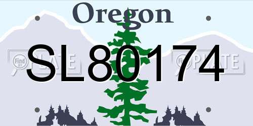 SL80174 Oregon License Plate