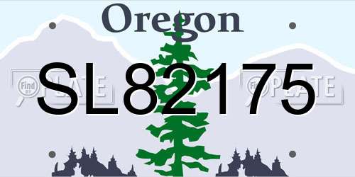 SL82175 Oregon License Plate