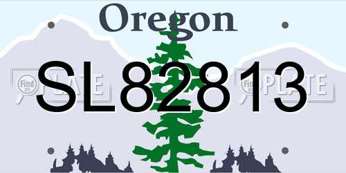 SL82813 Oregon License Plate