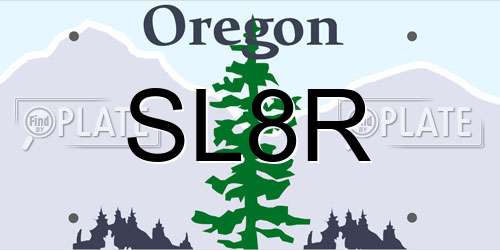SL8R Oregon License Plate
