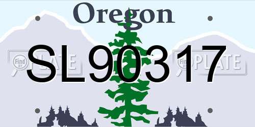 SL90317 Oregon License Plate