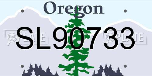 SL90733 Oregon License Plate