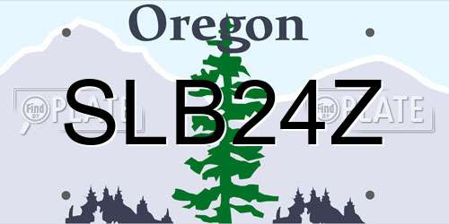 SLB24Z Oregon License Plate